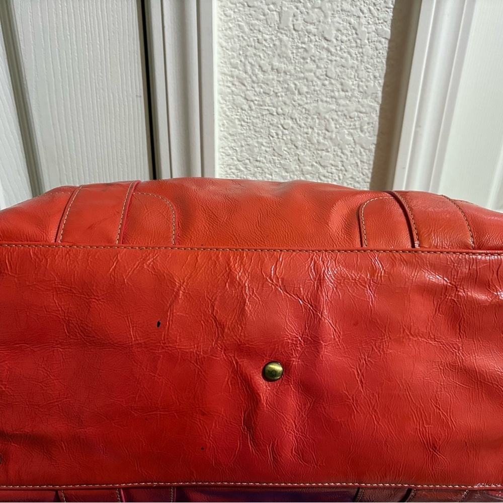 MCM Orange Leather Shoulder Bag - Picture 8 of 10